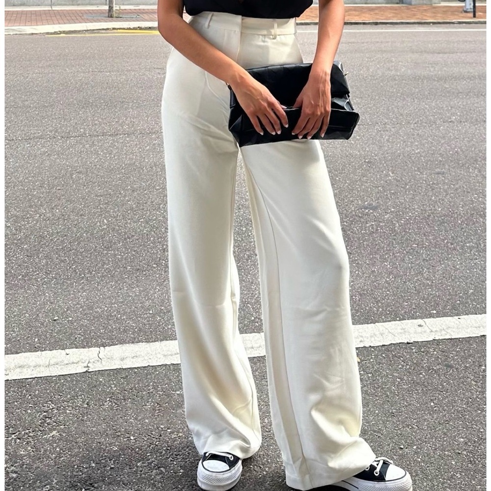 Showpo Bonnie High Waisted Tailored Wide Leg Pant in Stone